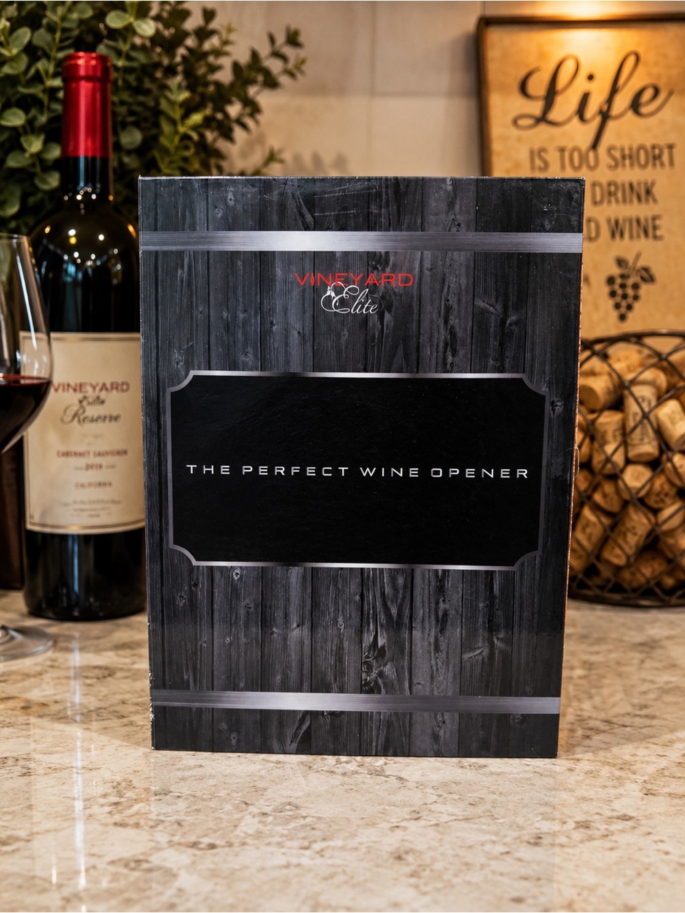 The Perfect Wine Opener 5 Piece Gift Set – Red